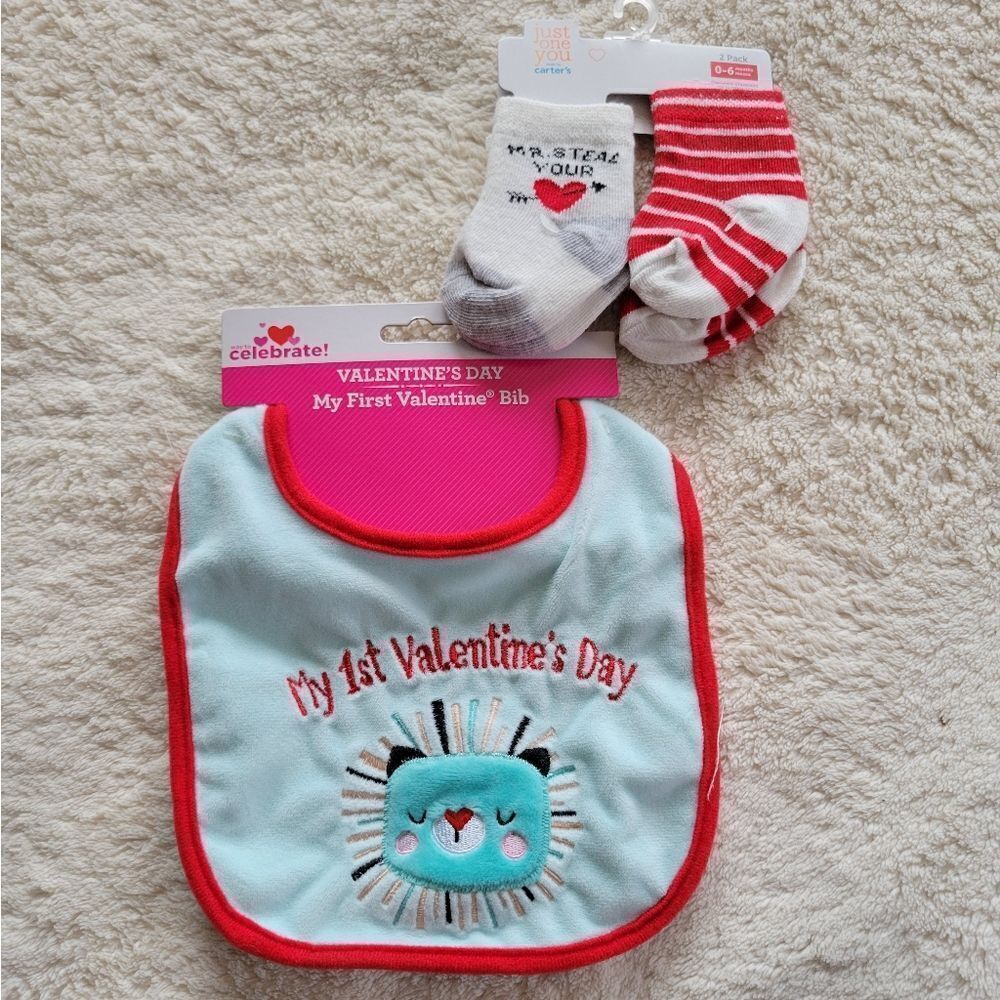 Baby boy "my first Valentine's day" bundle